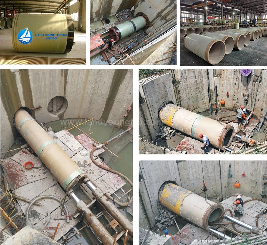 Application of GRP jacking pipes